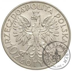 10 złotych - Polonia (głowa kobiety) - bez znaku mennicy